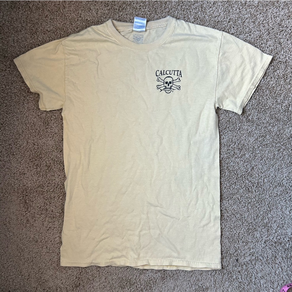 Unisex Tan Calcutta Graphic Tee with Marlin Design Size Small |A170 - Picture 2 of 7